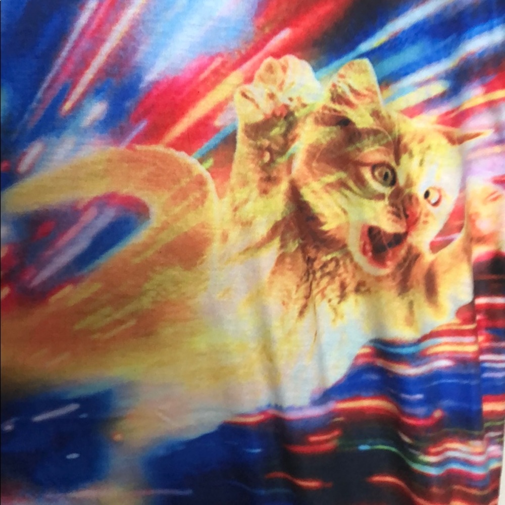 Multicolored Flying Cat Tee - image 2